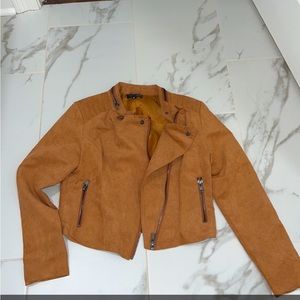 Medium brown suede jacket